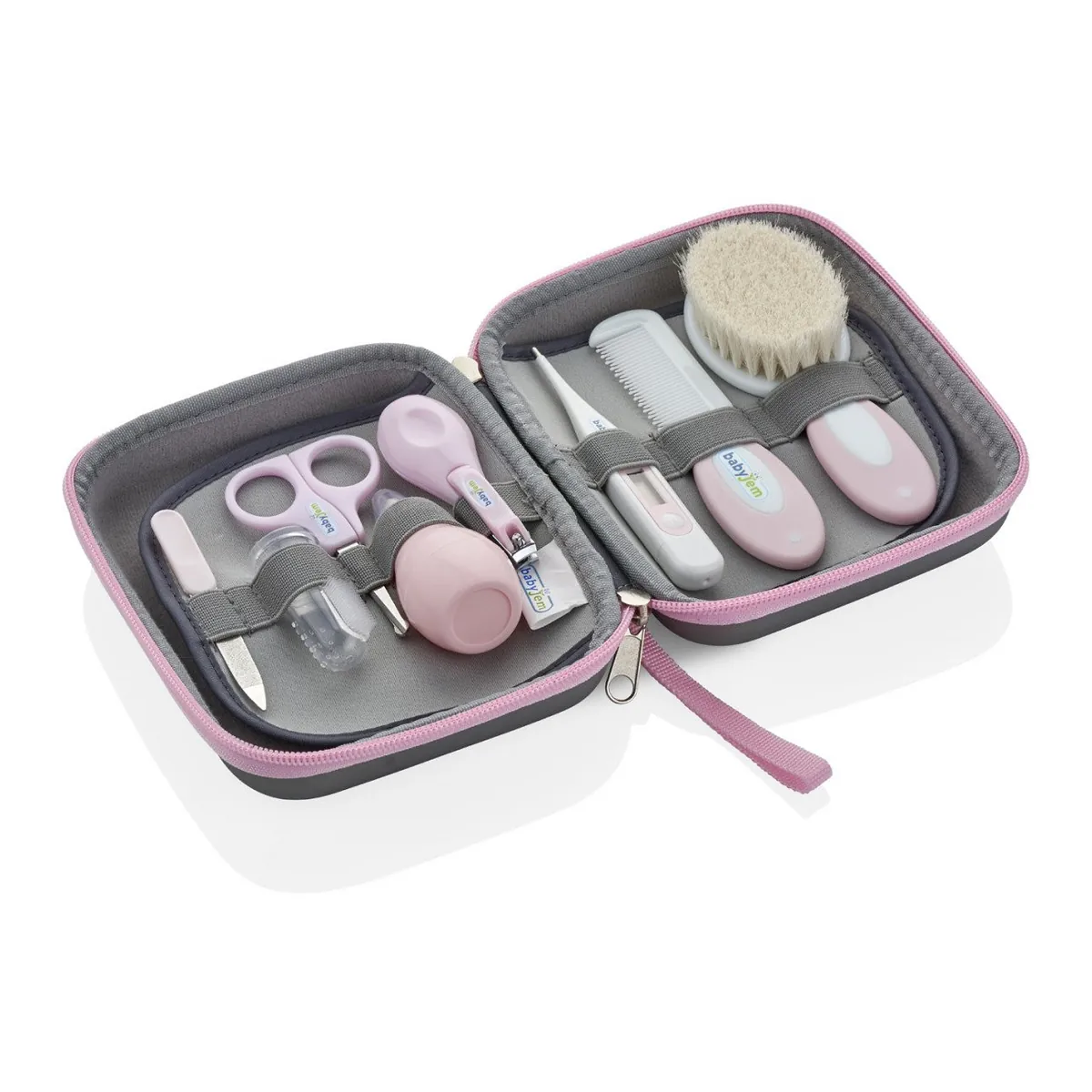 Set ingrijire unghii bebelusi cu 9 piese Roz BabyJem Grooming Set [3]