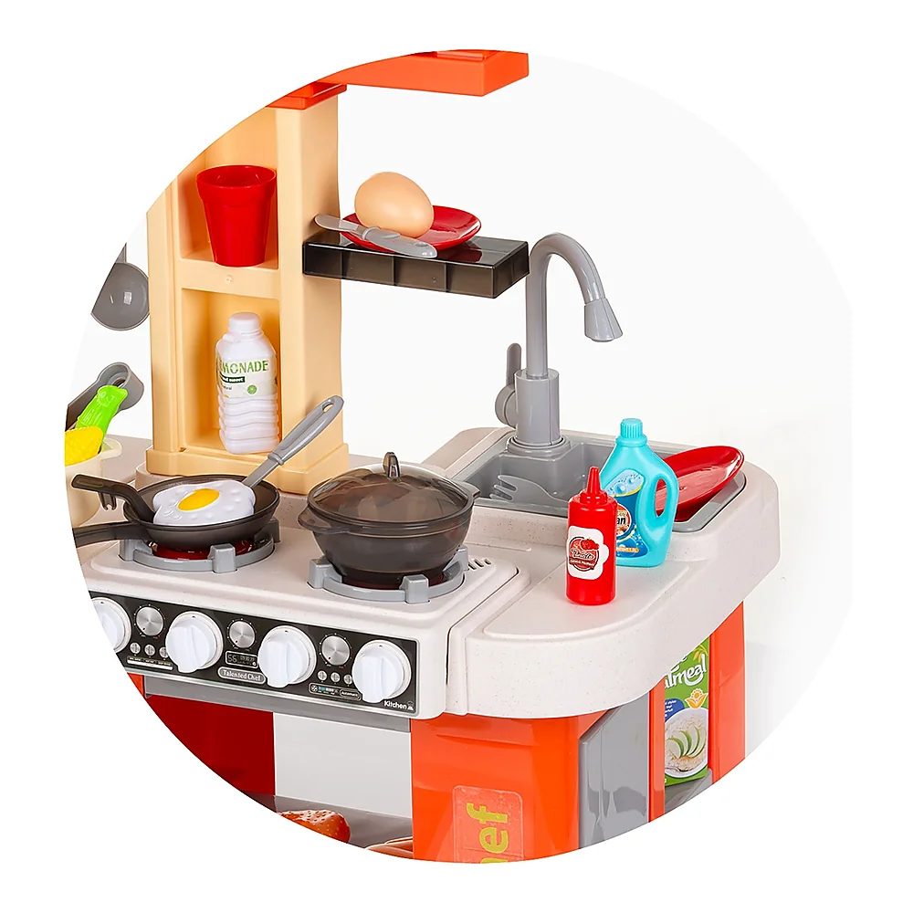 Set jucarie Chipolino Kitchen 84 cm cu sistem de curgere apa, lumini, sunete si 79 accesorii [7]