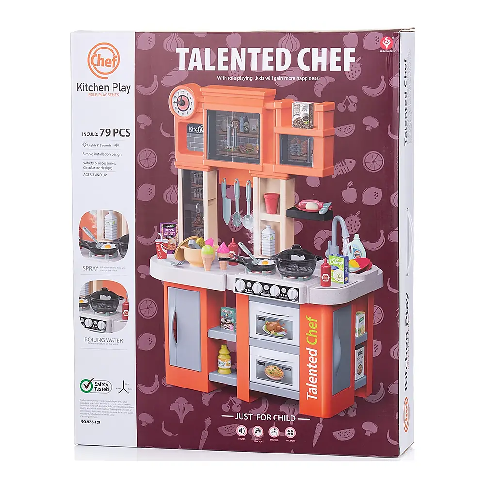 Set jucarie Chipolino Kitchen 84 cm cu sistem de curgere apa, lumini, sunete si 79 accesorii [12]