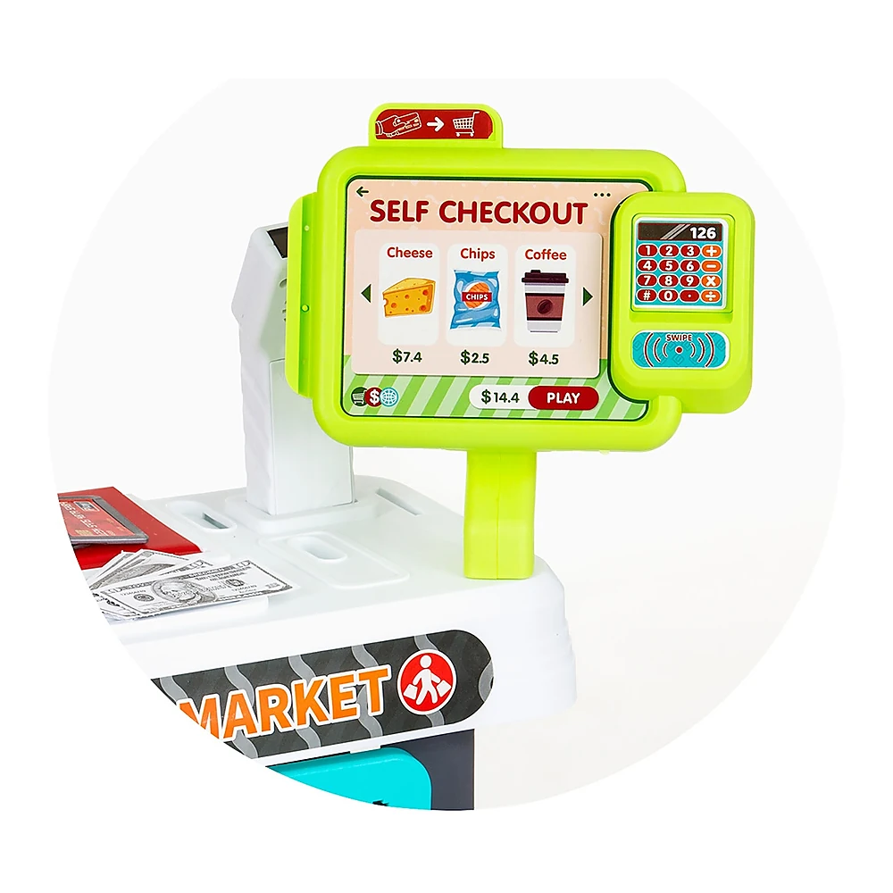 Set jucarie Supermarket 87 cm cu lumini, sunete si 81 accesorii, Chipolino [12]