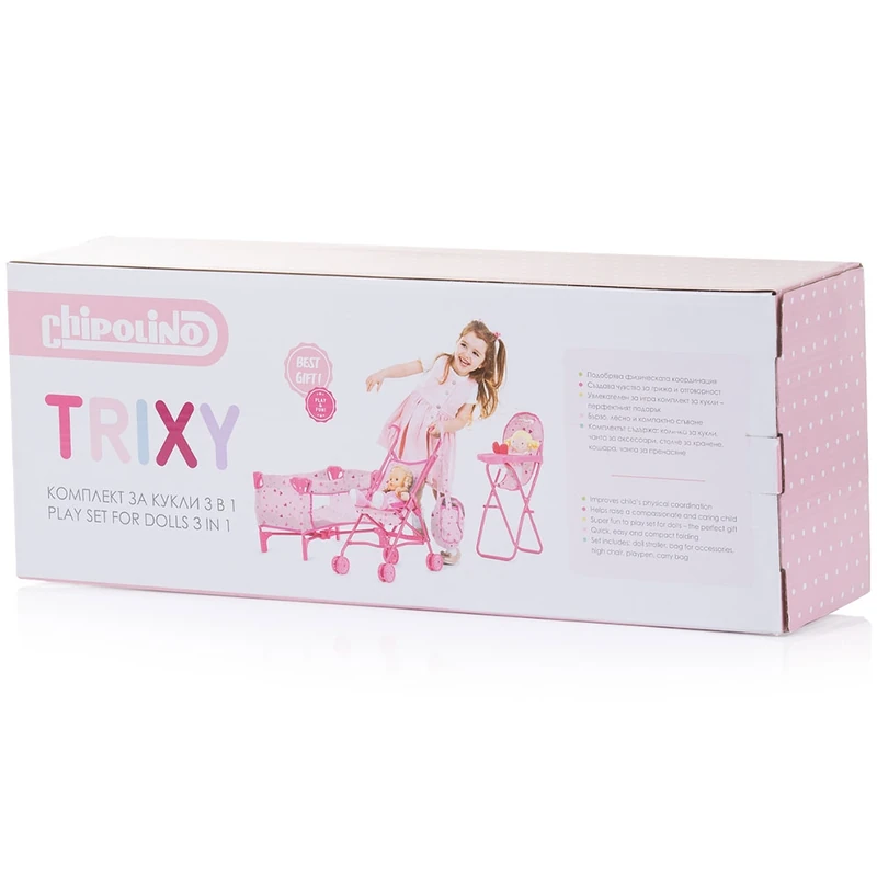Set jucarii pentru papusi Chipolino Trixy 3 in 1 unicorn [8]