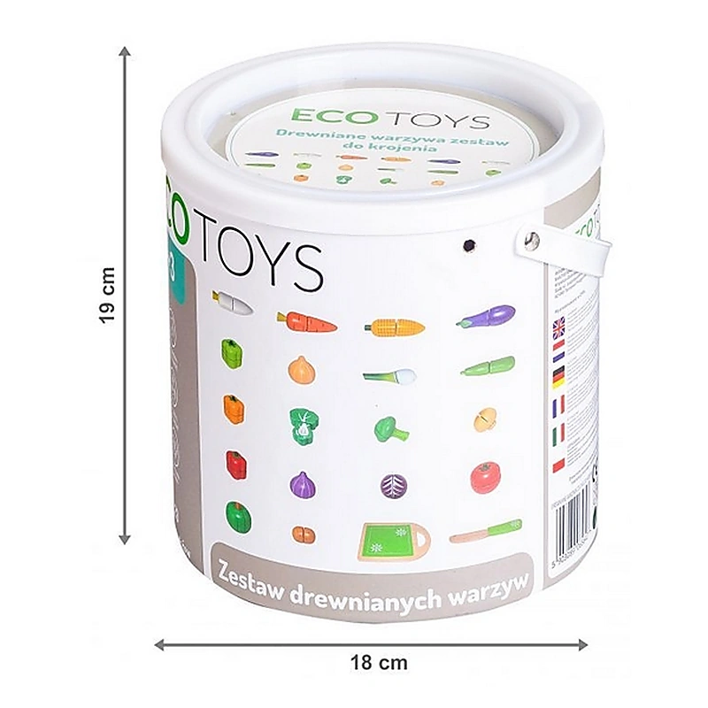 Set legume din lemn, 20 de bucati - Ecotoys [3]