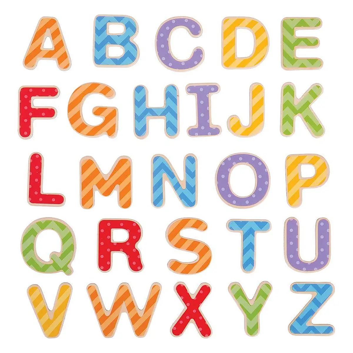 Set litere magnetice de tipar - 49 piese BIGJIGS Toys 3 ani+ [2]