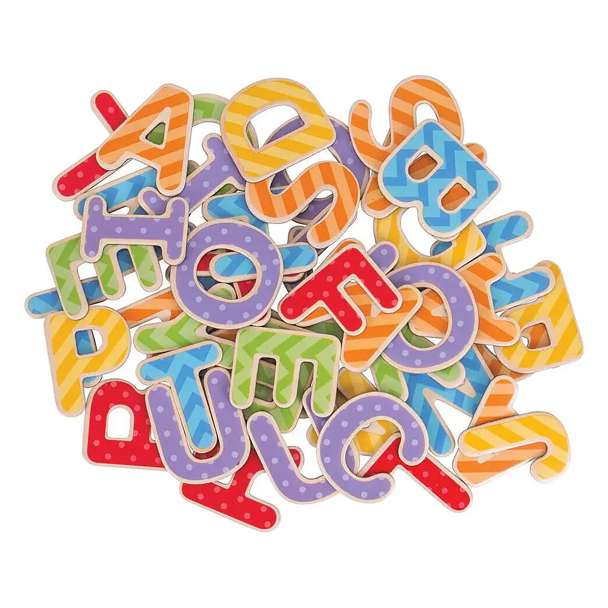 Set litere magnetice de tipar - 49 piese BIGJIGS Toys 3 ani+ [4]