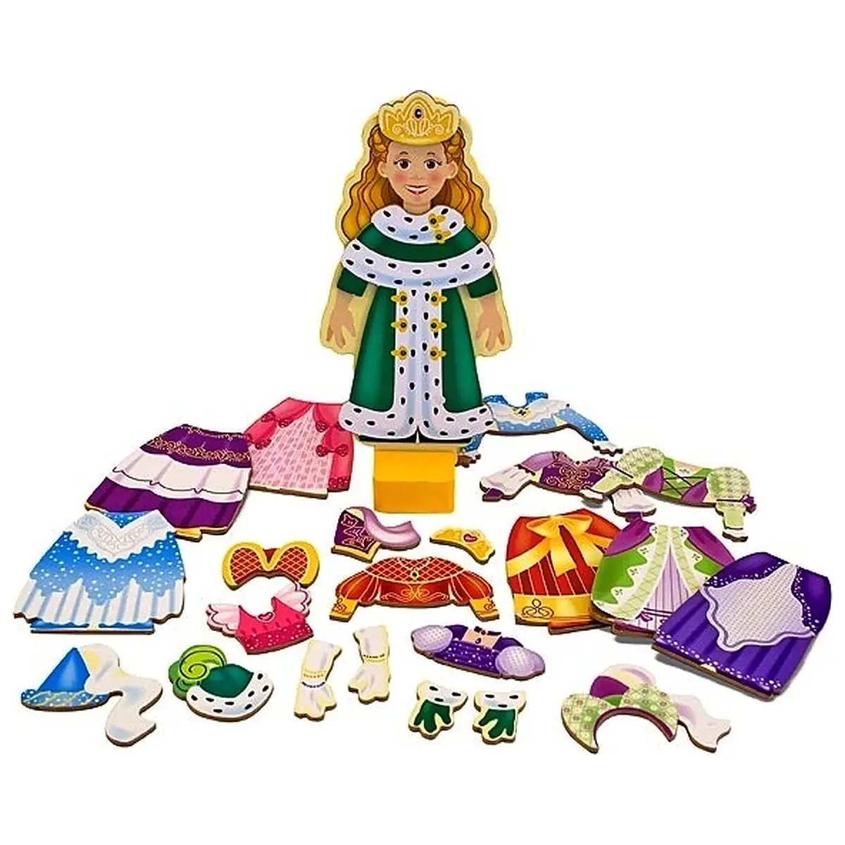 Set magnetic Sa imbracam printesa Elisa Melissa and Doug 3 ani [3]