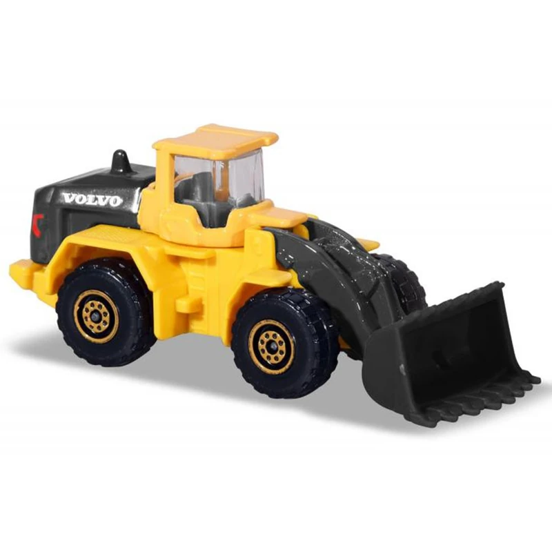 Set Majorette Volvo camion cu remorca, camion basculant, buldozer si excavator [3]