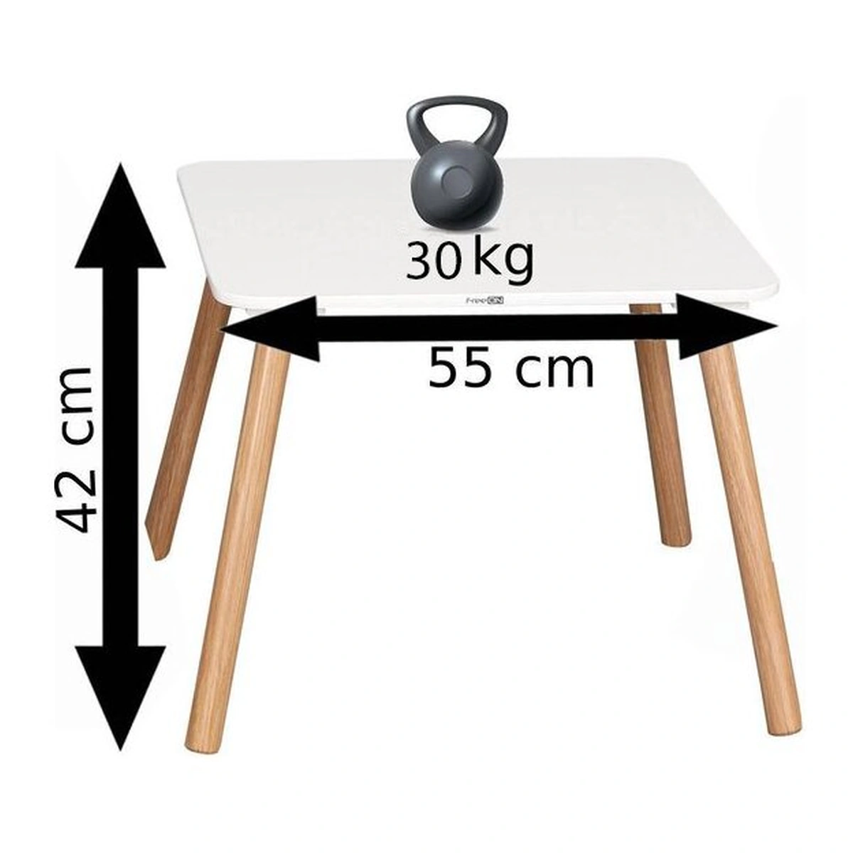 Set masuta si doua scaune, FreeON, Athena, , Din lemn, Alb 6 ani [3]