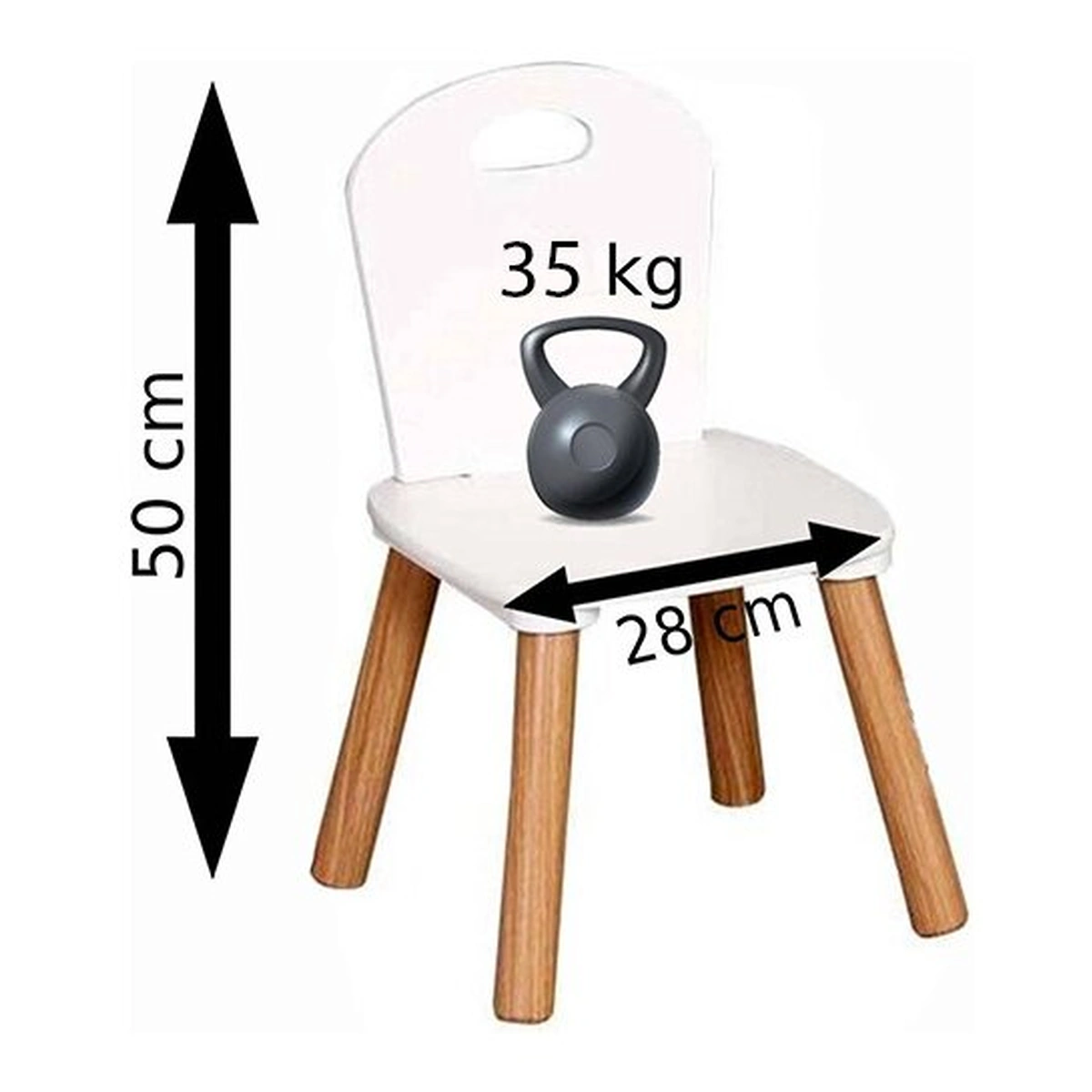 Set masuta si doua scaune, FreeON, Athena, , Din lemn, Alb 6 ani [4]