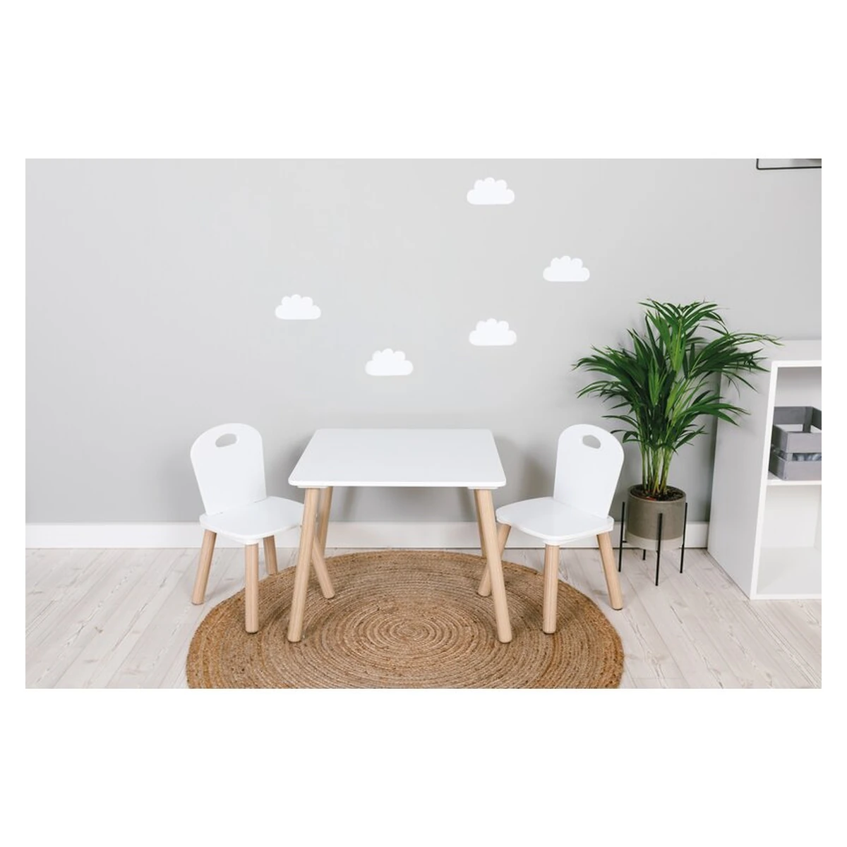 Set masuta si doua scaune, FreeON, Athena, , Din lemn, Alb 6 ani [12]