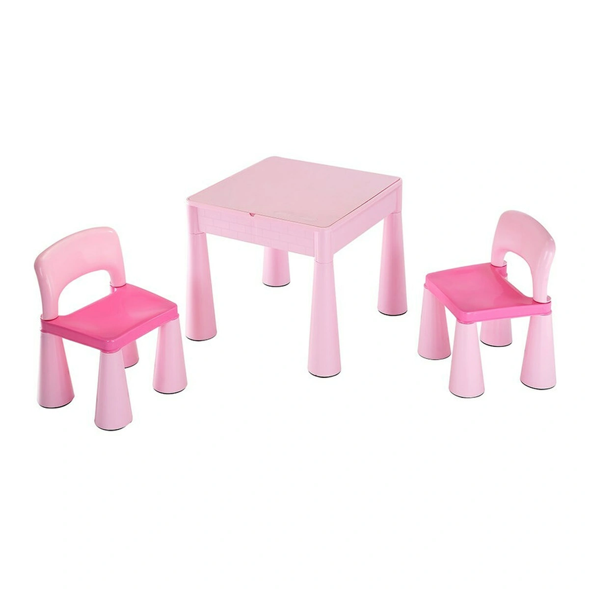 Set masuta si doua scaune, New Baby, Pentru copii, Pink, Parte reversibila pentru Lego Duplo [3]