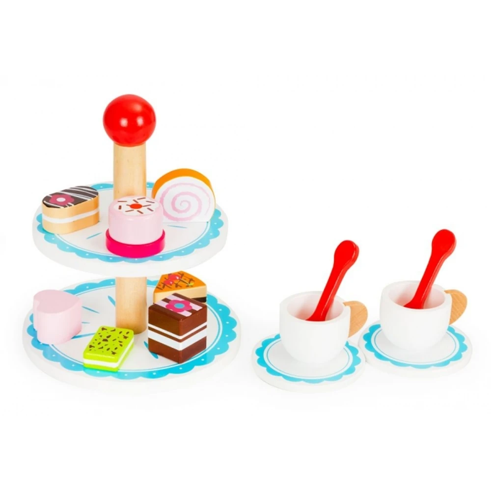 Set pentru a servi prajitura din lemn Ecotoys [2]