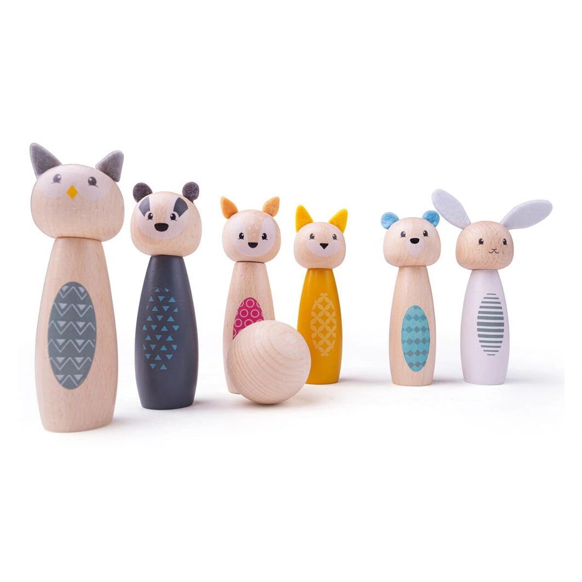 Set popice lemn BIGJIGS Toys – Animalute vesele 2 ani+ [2]