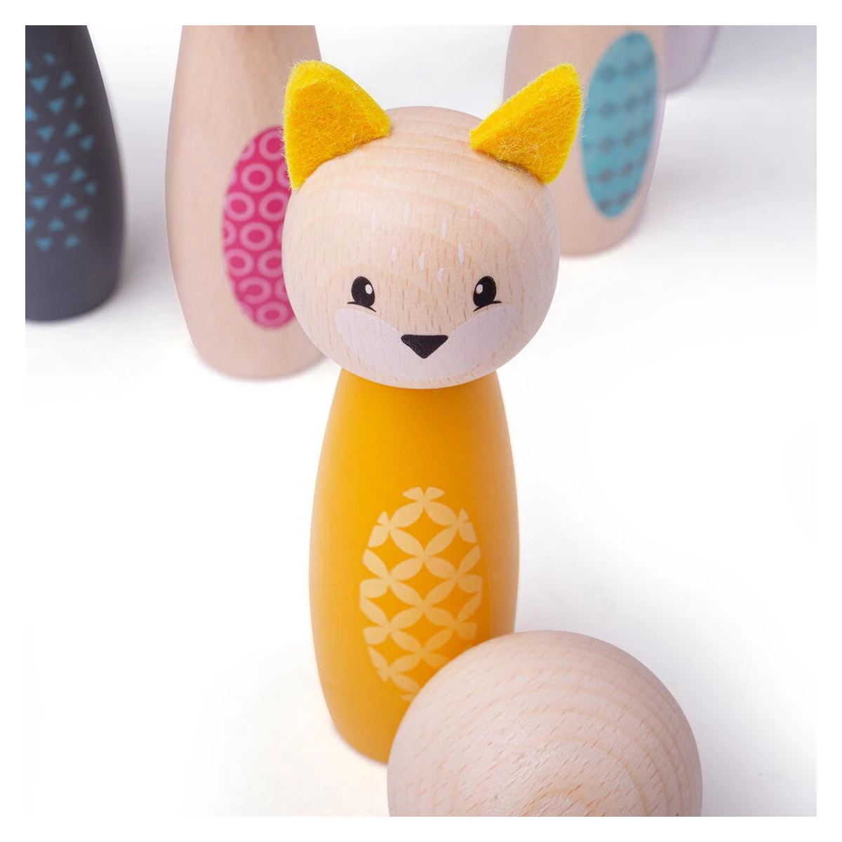 Set popice lemn BIGJIGS Toys – Animalute vesele 2 ani+ [3]