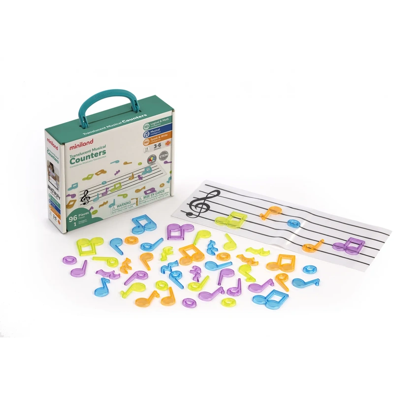 Set portativ si 96 note muzicale translucide [1]