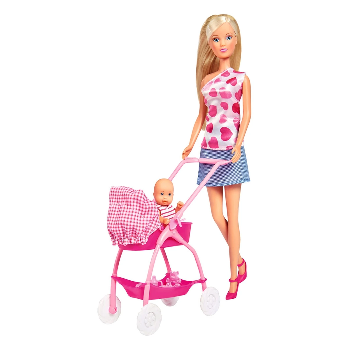 Set Simba Steffi Love New Born Baby Set papusa 29 cm, 1 bebelus si accesorii [2]