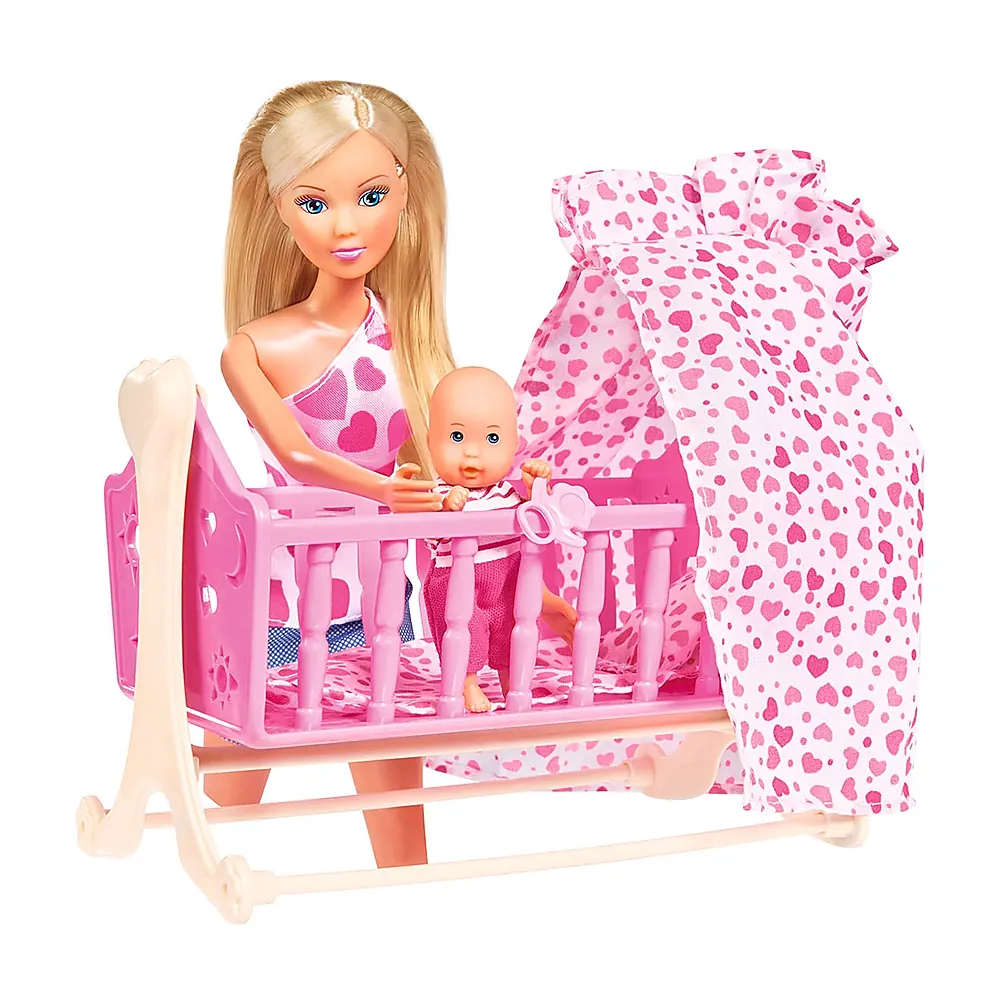 Set Simba Steffi Love New Born Baby Set papusa 29 cm, 1 bebelus si accesorii [3]