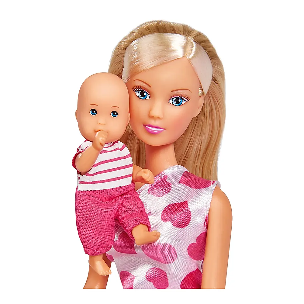 Set Simba Steffi Love New Born Baby Set papusa 29 cm, 1 bebelus si accesorii [6]