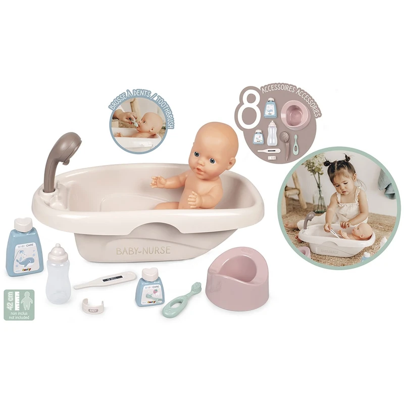 Set Smoby Baby Nurse cadita, olita si accesorii pentru papusi [3]