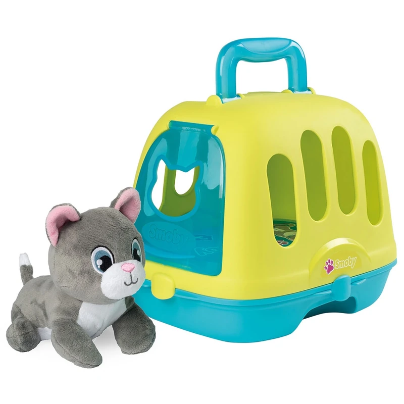 Set Smoby Veterinary Case, trusa veterinar cu pisica, cusca de transport si accesorii [1]