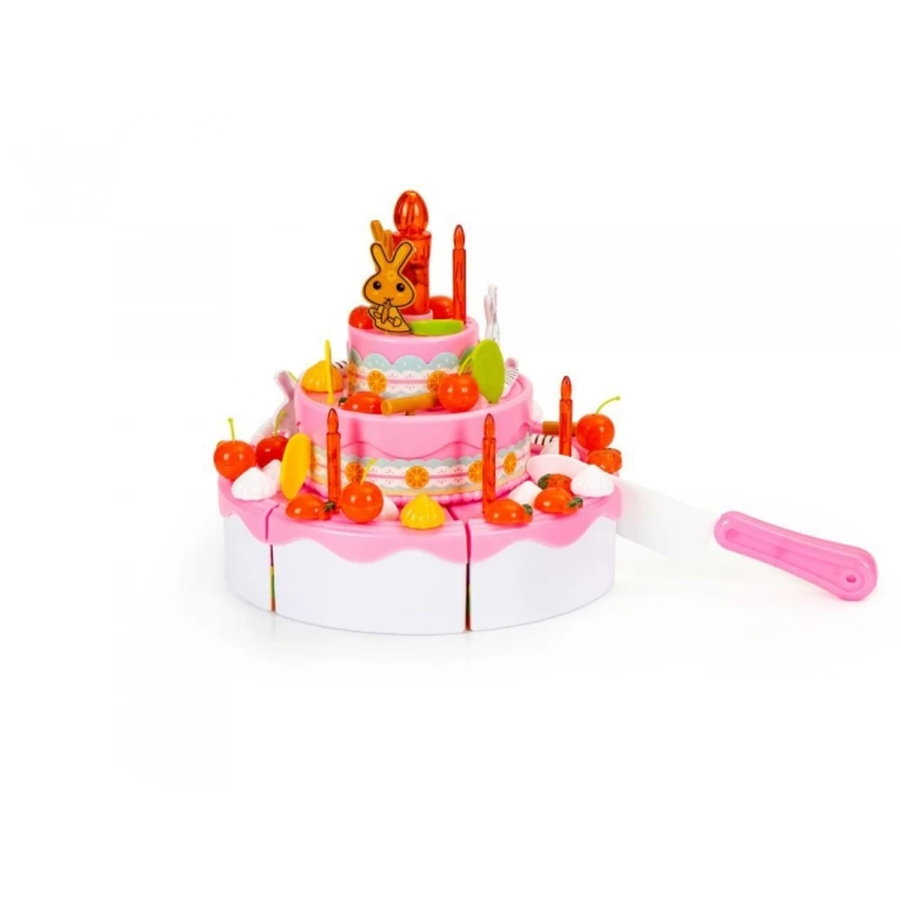 Set tort aniversar cu accesorii, 125 de elemente, Ecotoys [1]