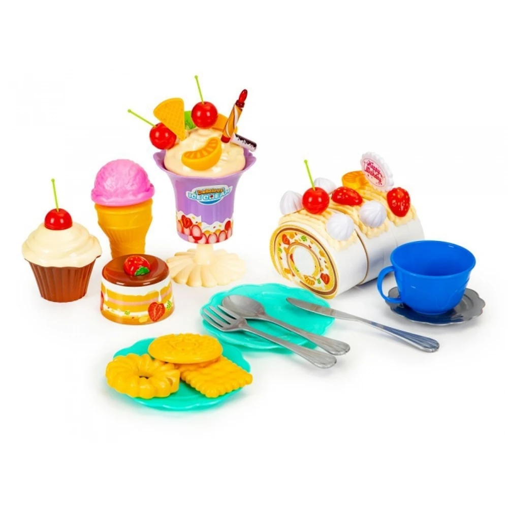 Set tort aniversar cu accesorii, 76 de elemente, Ecotoys [4]
