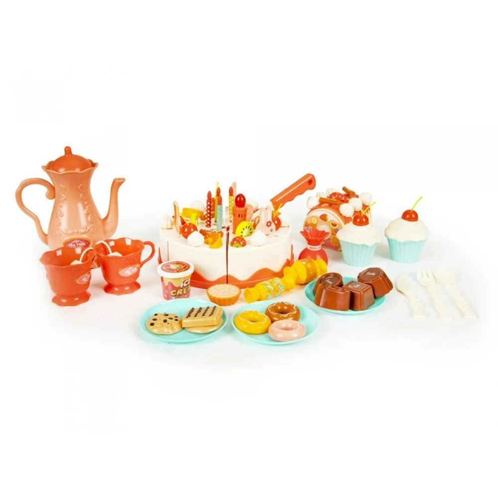 Set tort aniversar cu accesorii, 82 de elemente, Ecotoys [2]
