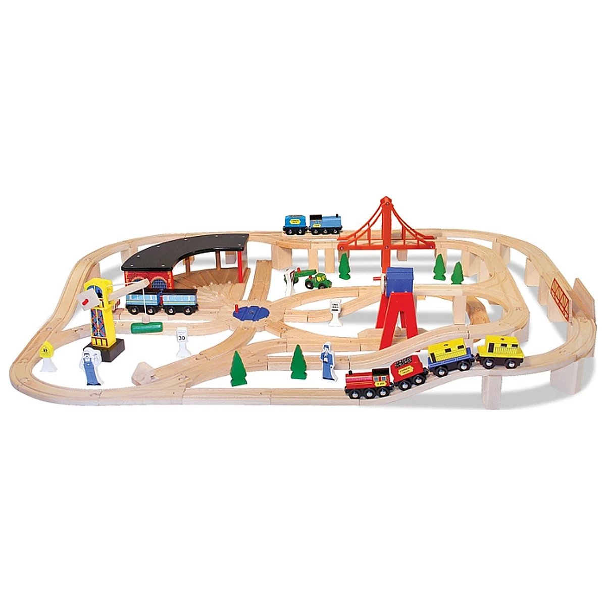 Set Trenulet din lemn cu depou Melissa and Doug [2]