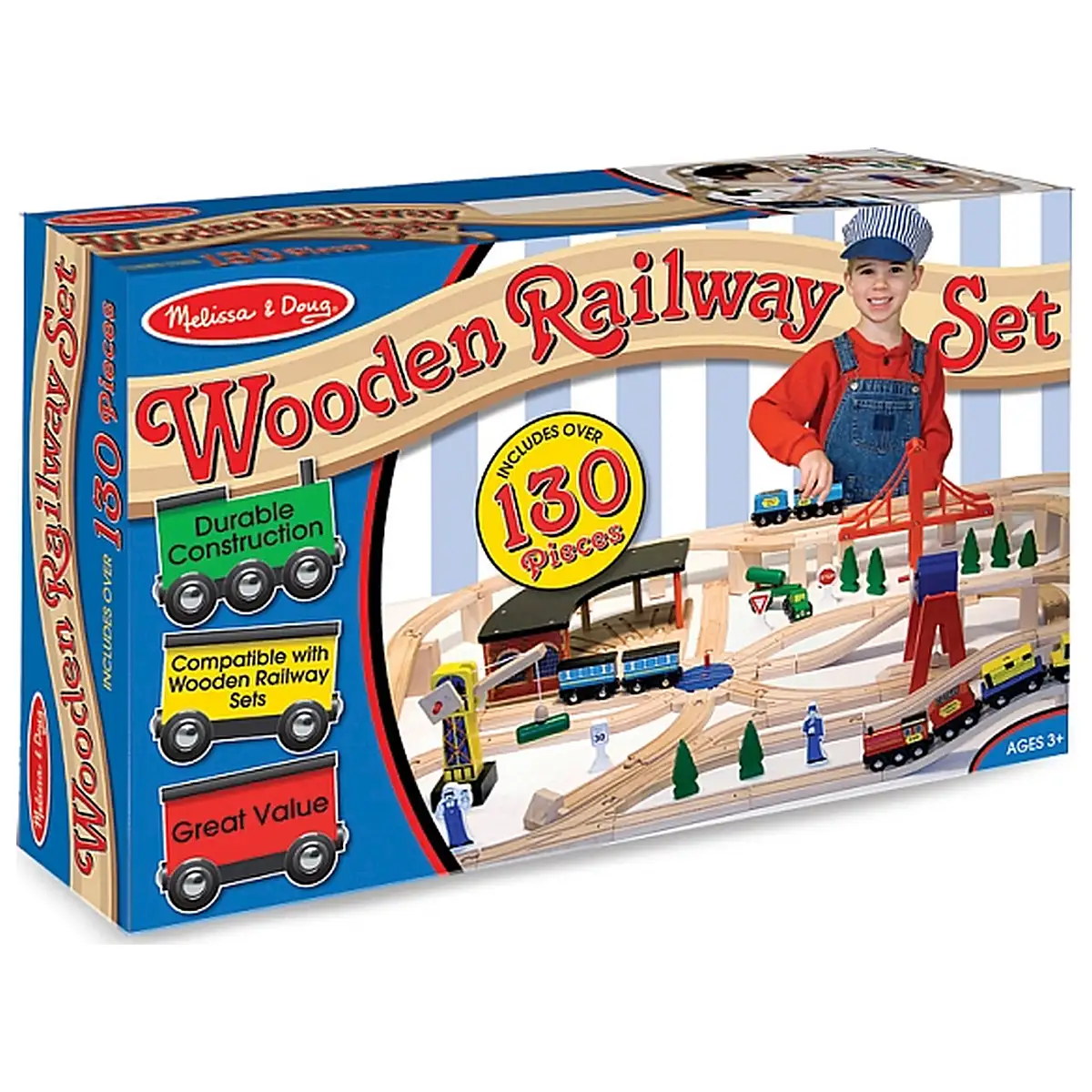 Set Trenulet din lemn cu depou Melissa and Doug [3]