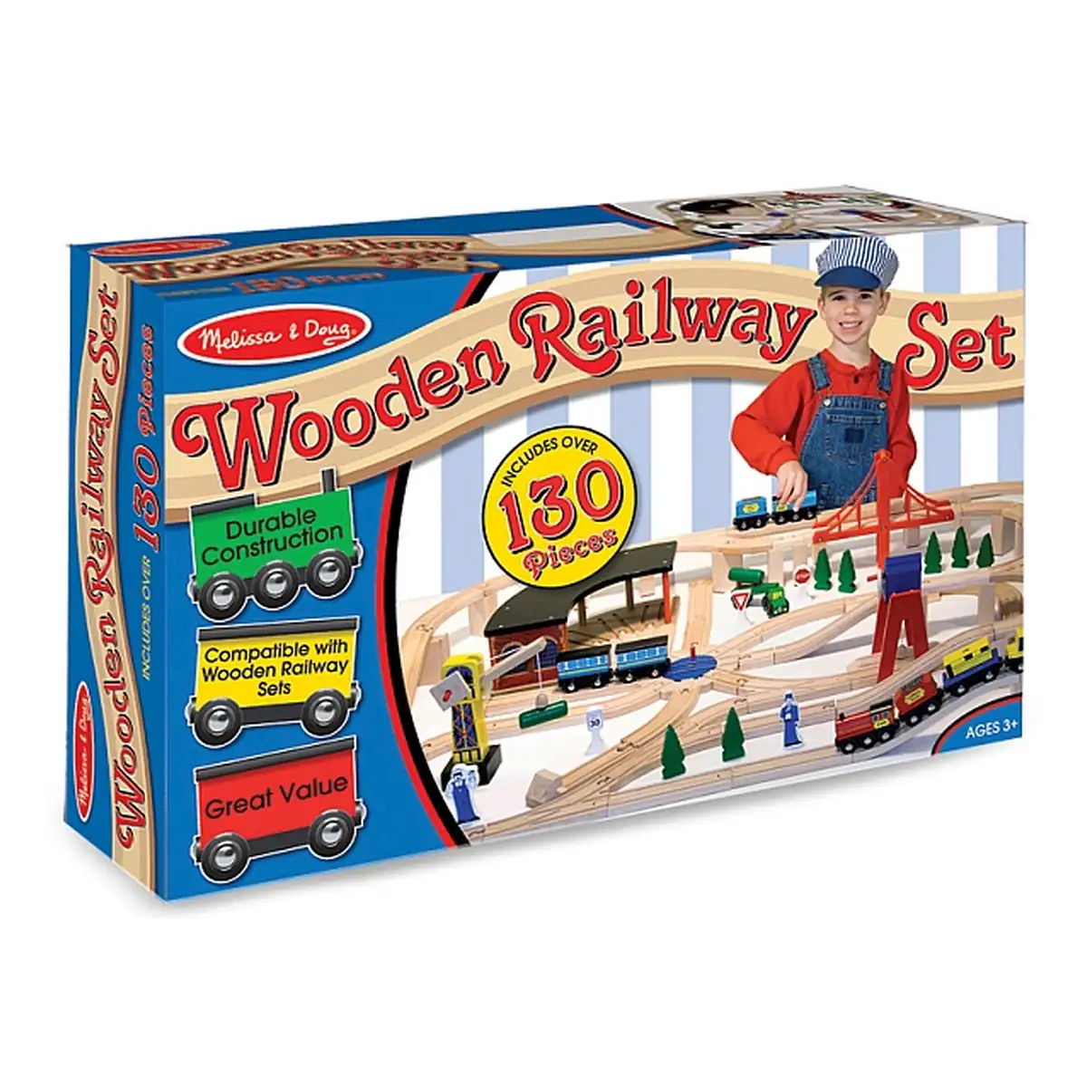 Set Trenulet din lemn cu depou Melissa and Doug [3]