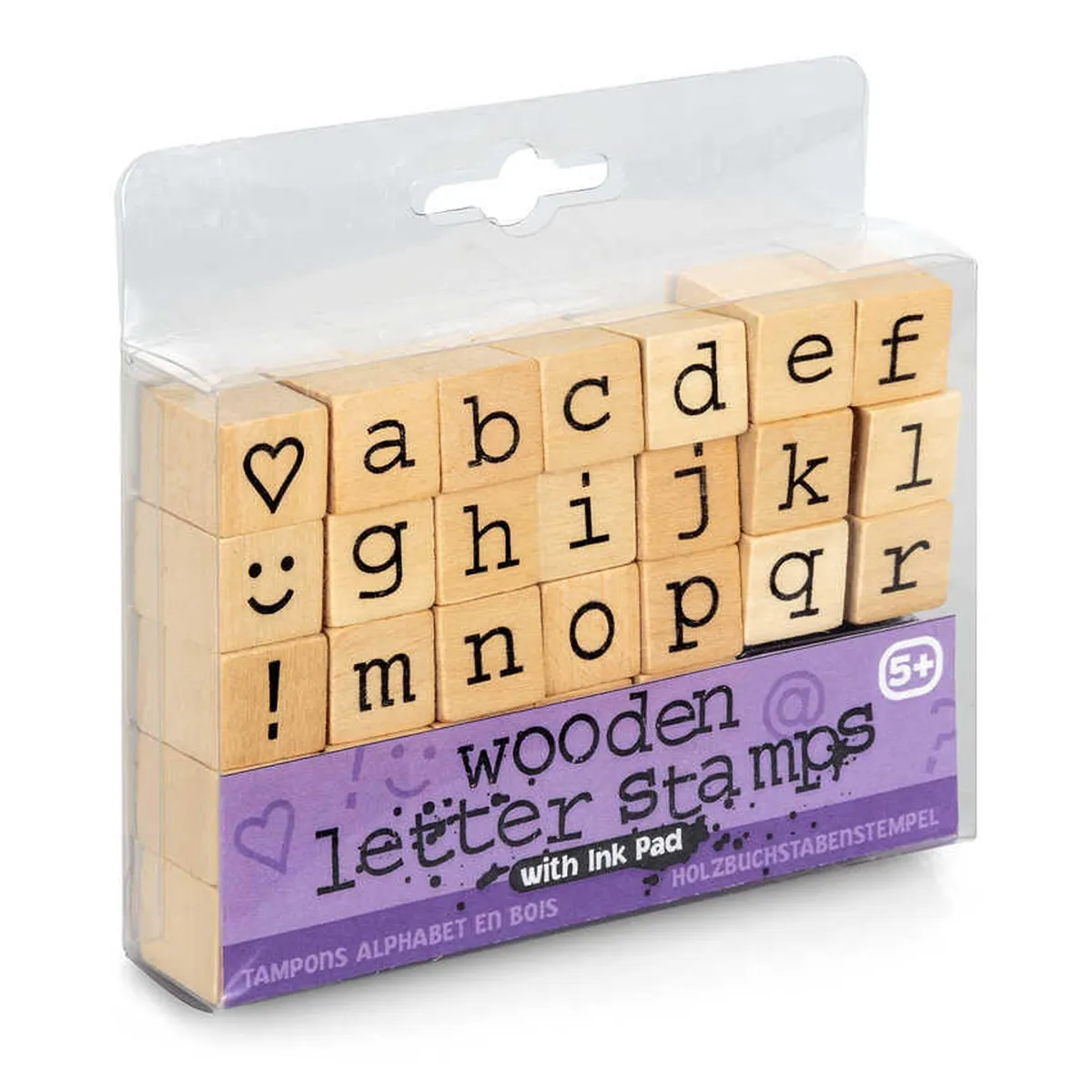 Set tusiera si stampile din lemn - Alfabet [2]