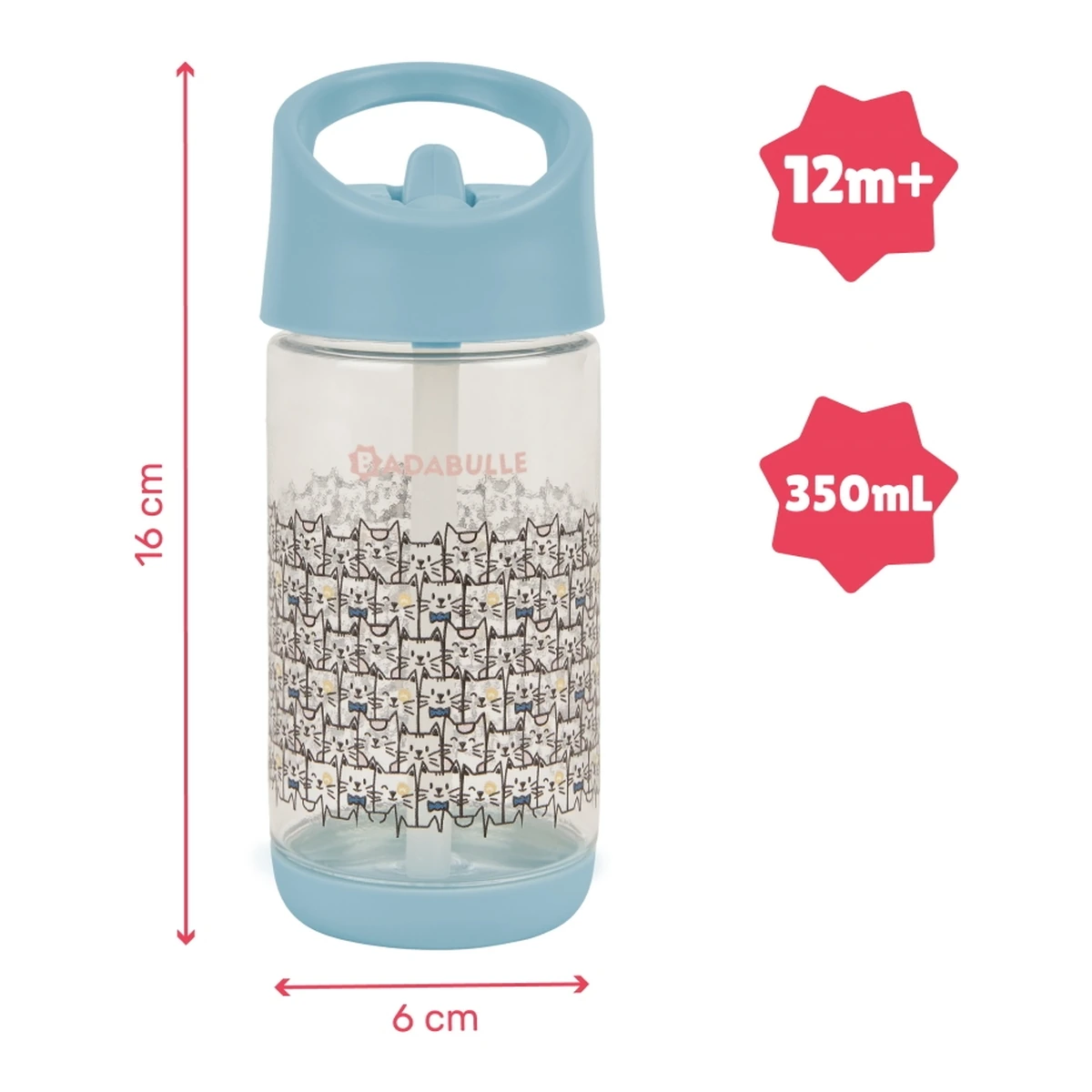 Sticla cu pai cu pisici Badabulle [5]