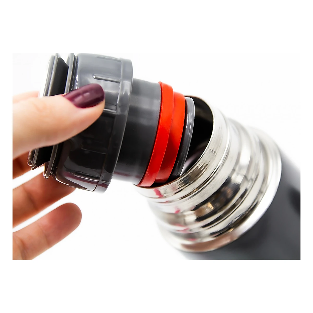 Sticla termos din otel inoxidabil, Antracit, BabyJem, 400 ml [3]