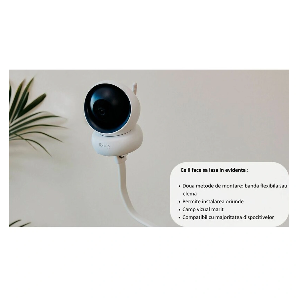 Suport pentru monitor, Lionelo, Flexi, Lungime 56.5 cm, Alb [20]