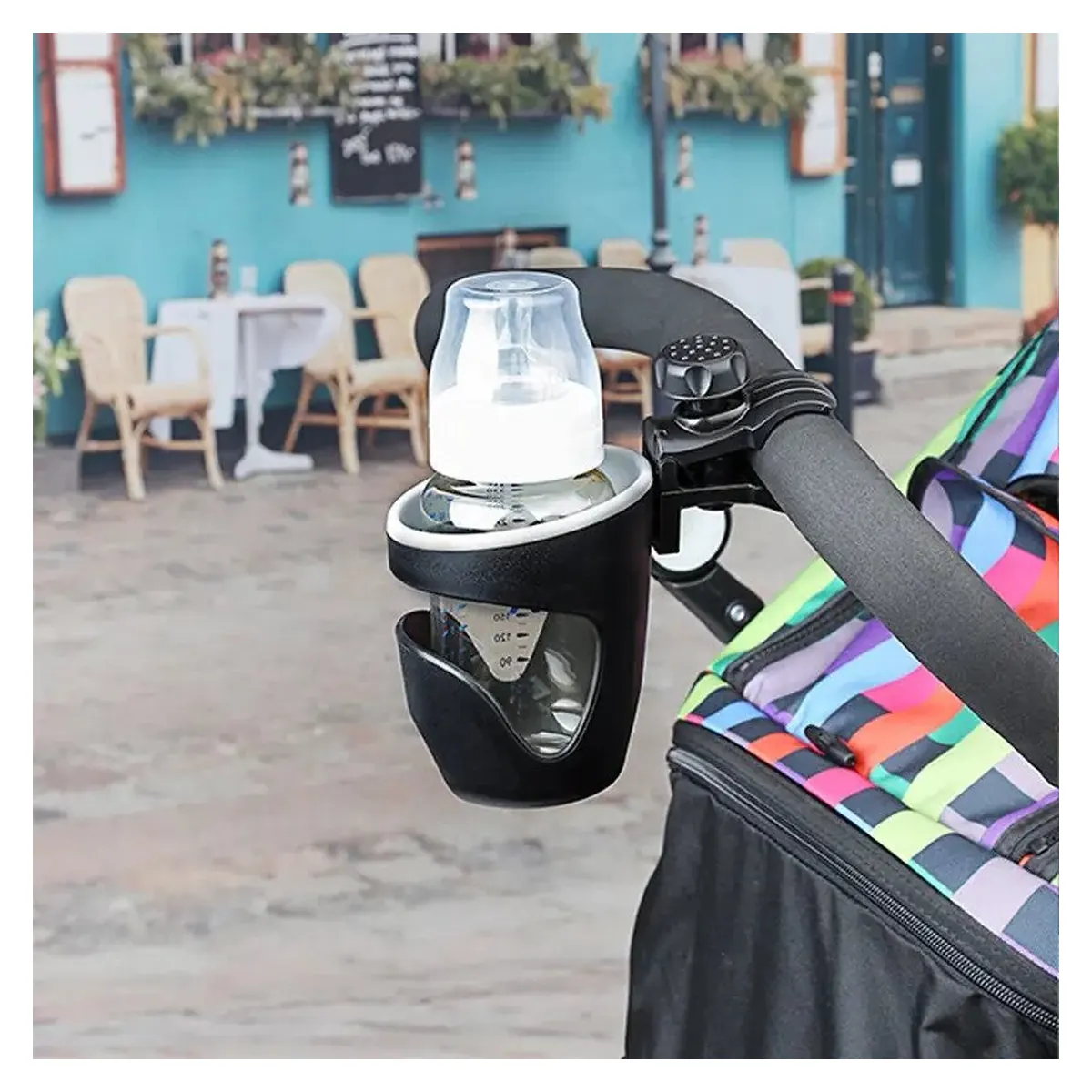 Suport universal pentru carucior, Pentru biberon/pahar, FreeON, Negru [6]