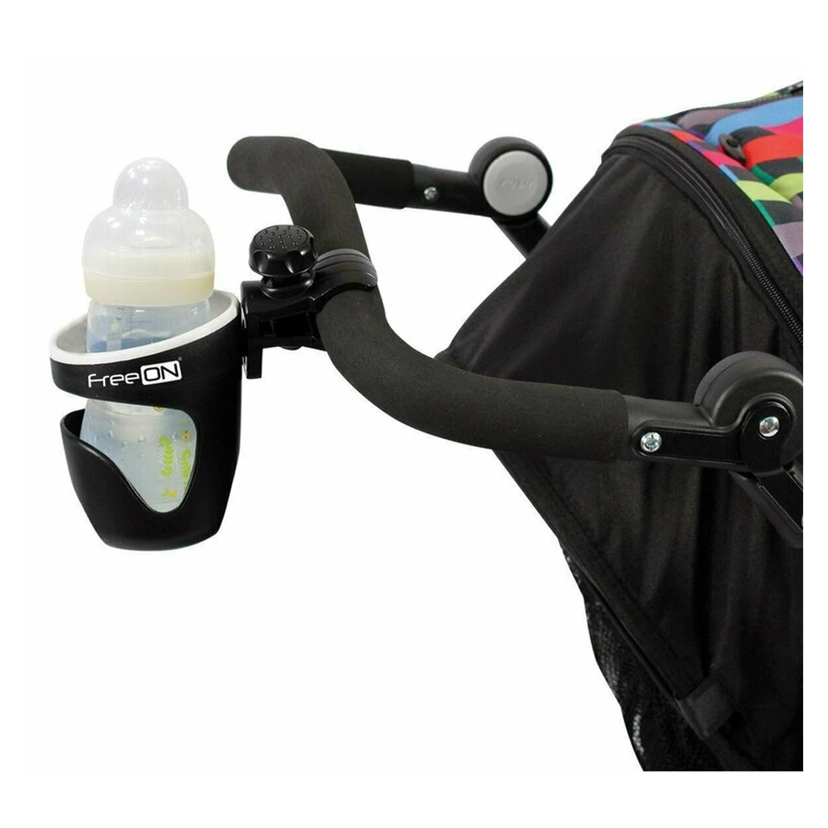 Suport universal pentru carucior, Pentru biberon/pahar, FreeON, Negru [4]