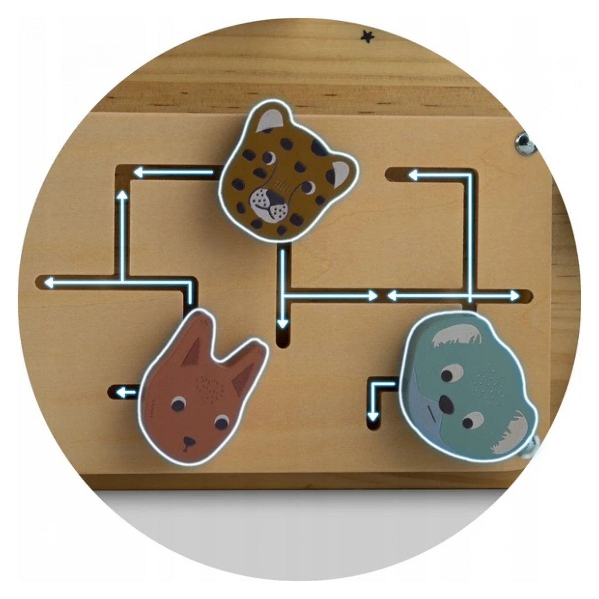 Tabla educationala din lemn cu diverse activitati, 32.5 x 24 cm, Nukido [5]