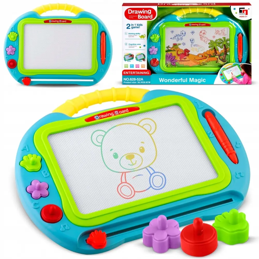 Tabla magnetica pentru desenat cu accesorii incluse Ricokids - Albastru [5]