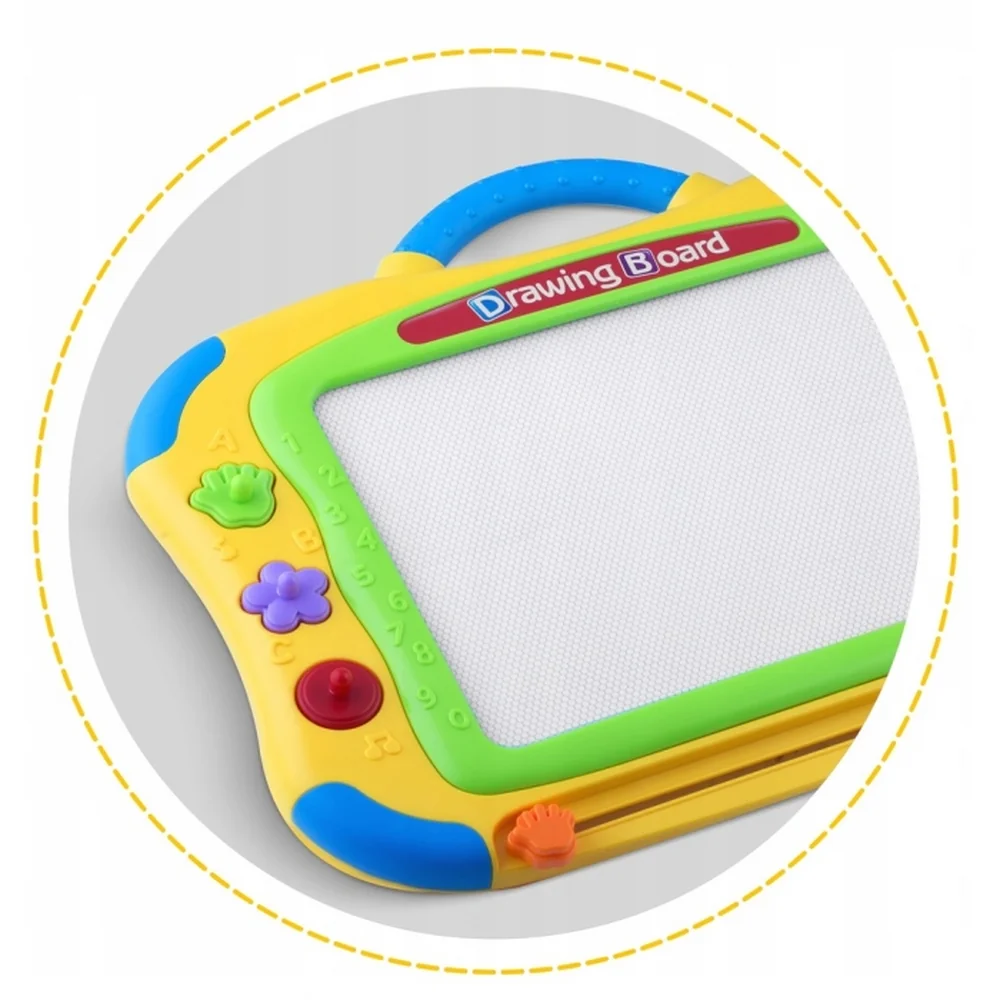 Tabla magnetica pentru desenat cu accesorii incluse Ricokids - Galben [3]
