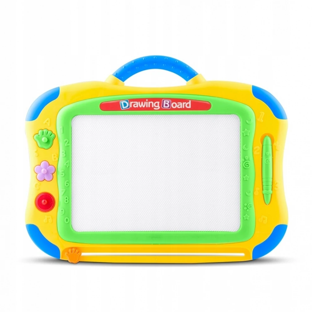 Tabla magnetica pentru desenat cu accesorii incluse Ricokids - Galben [1]