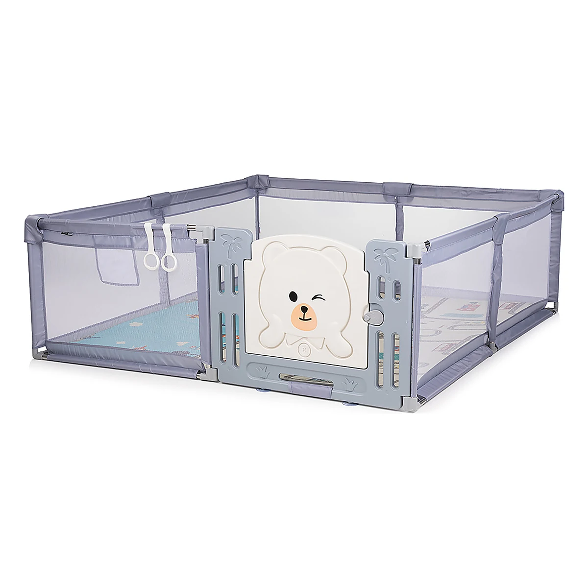 Tarc de joaca Chipolino Amico 200x180 cm cu usa, Grey 5 ani [2]