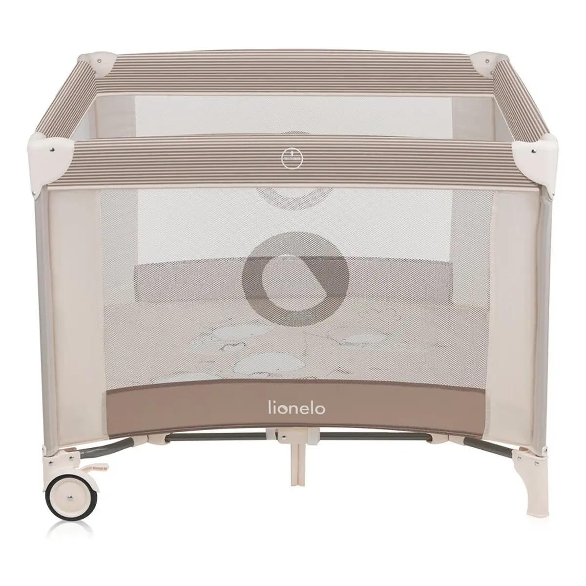 Tarc de joaca copii, Lionelo, Bonnie, Pana la 15 kg, 100 x 100 cm, Beige Sand [3]