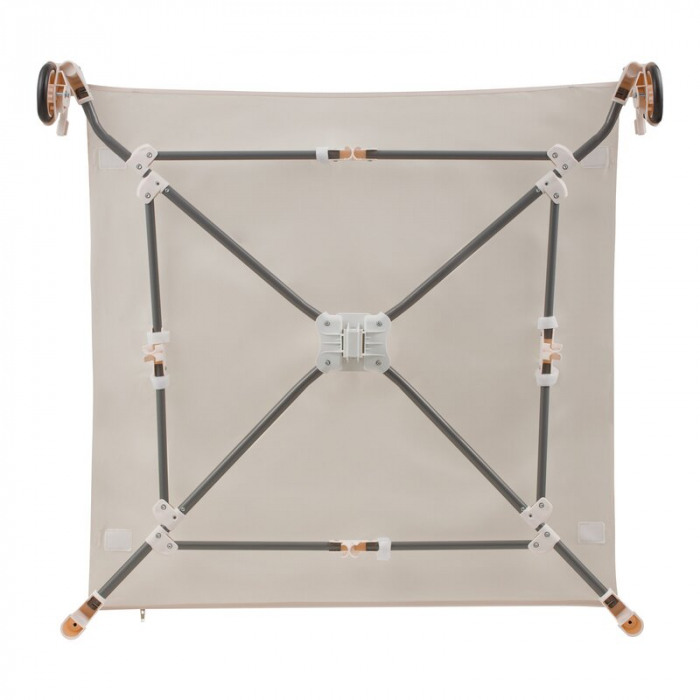 Tarc de joaca copii, Lionelo, Bonnie, Pana la 15 kg, 100 x 100 cm, Beige Sand [12]