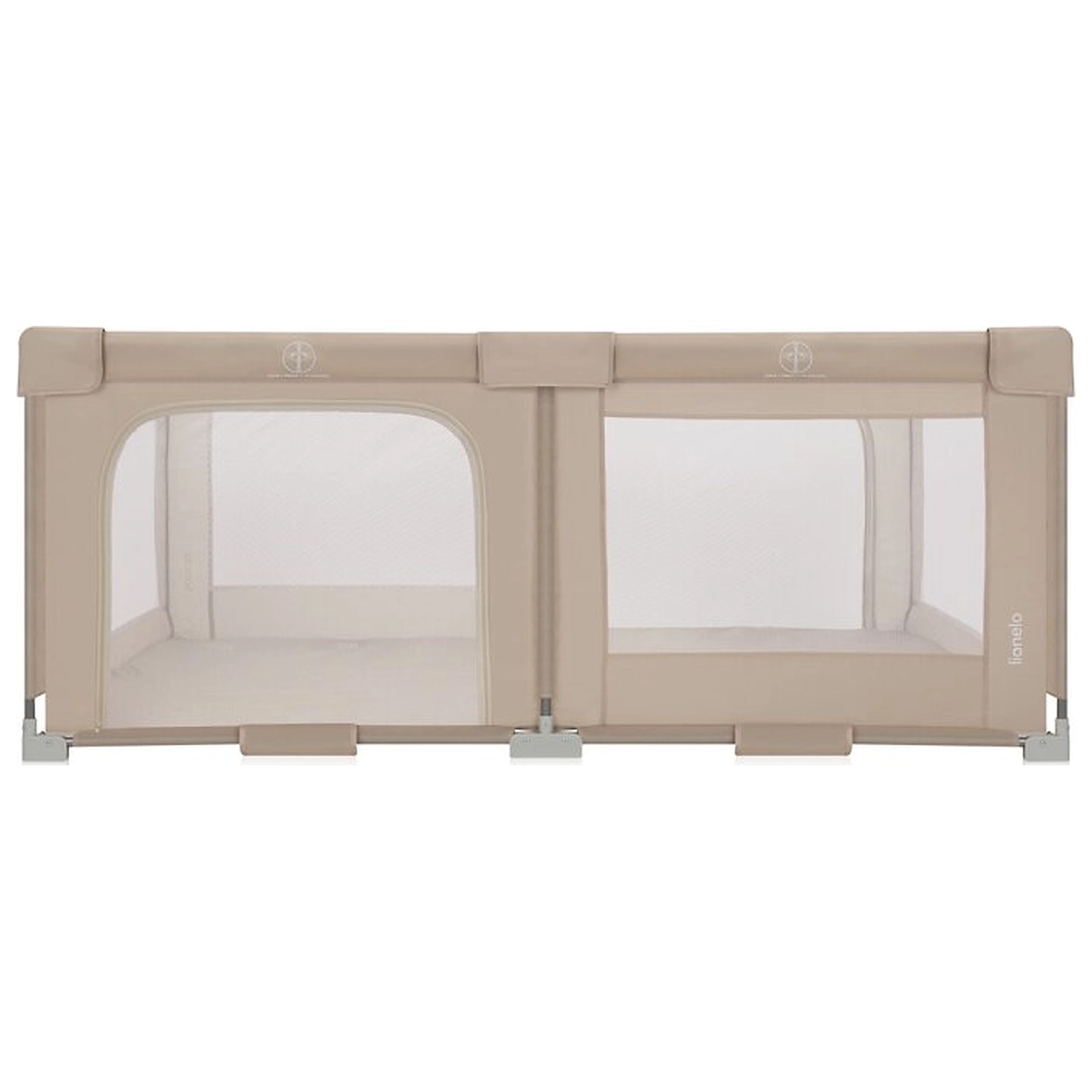 Tarc de joaca copii, Lionelo, Florence Easy Fold, 150 x 180 x 75 cm, Pliere, depliere automata, Include geanta de transport, Din plasa, Cu doua intrari laterale, 0-48 luni, [7]