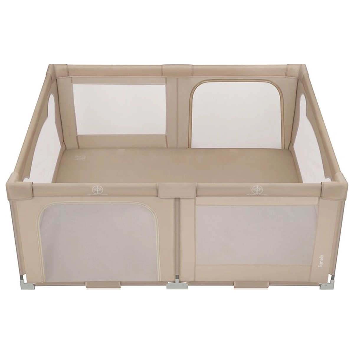 Tarc de joaca copii, Lionelo, Florence Easy Fold, 150 x 180 x 75 cm, Pliere, depliere automata, Include geanta de transport, Din plasa, Cu doua intrari laterale, 0-48 luni, [8]