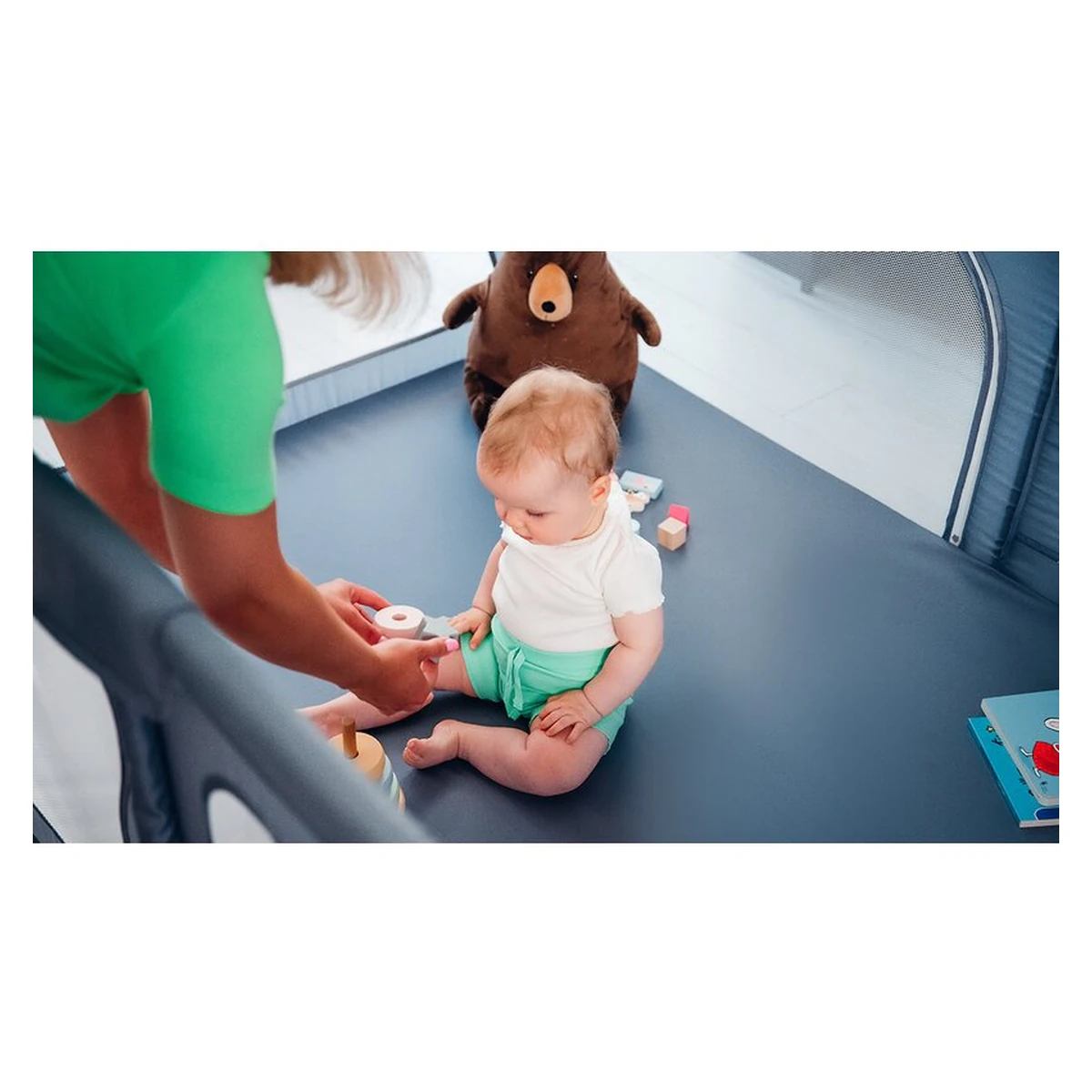 Tarc de joaca copii, Lionelo, Willow, 127 x 187 cm, Cu doua intrari laterale si fermoar [23]