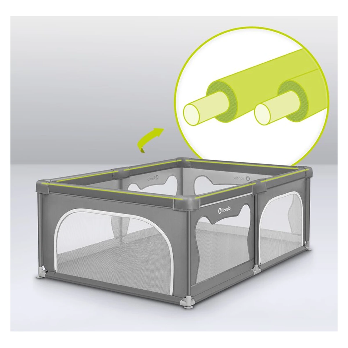 Tarc de joaca copii, Lionelo, Willow, 127 x 187 cm, Cu doua intrari laterale si fermoar [20]