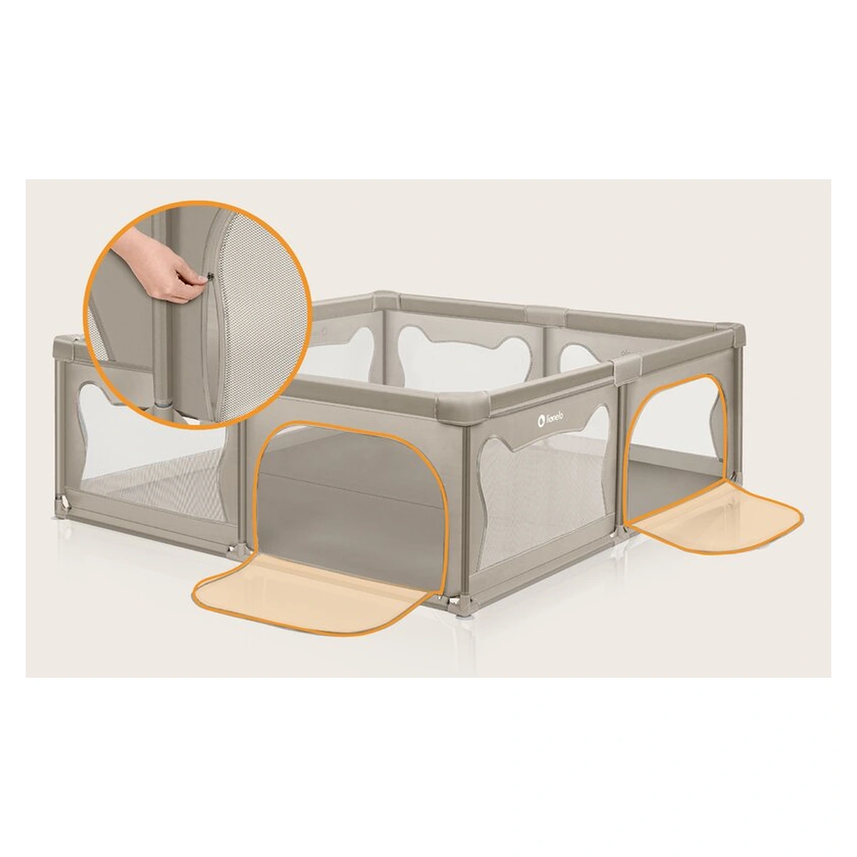 Tarc de joaca copii, Lionelo, Willow XL,180 x 200 cm, Cu doua intrari laterale si fermoar [15]