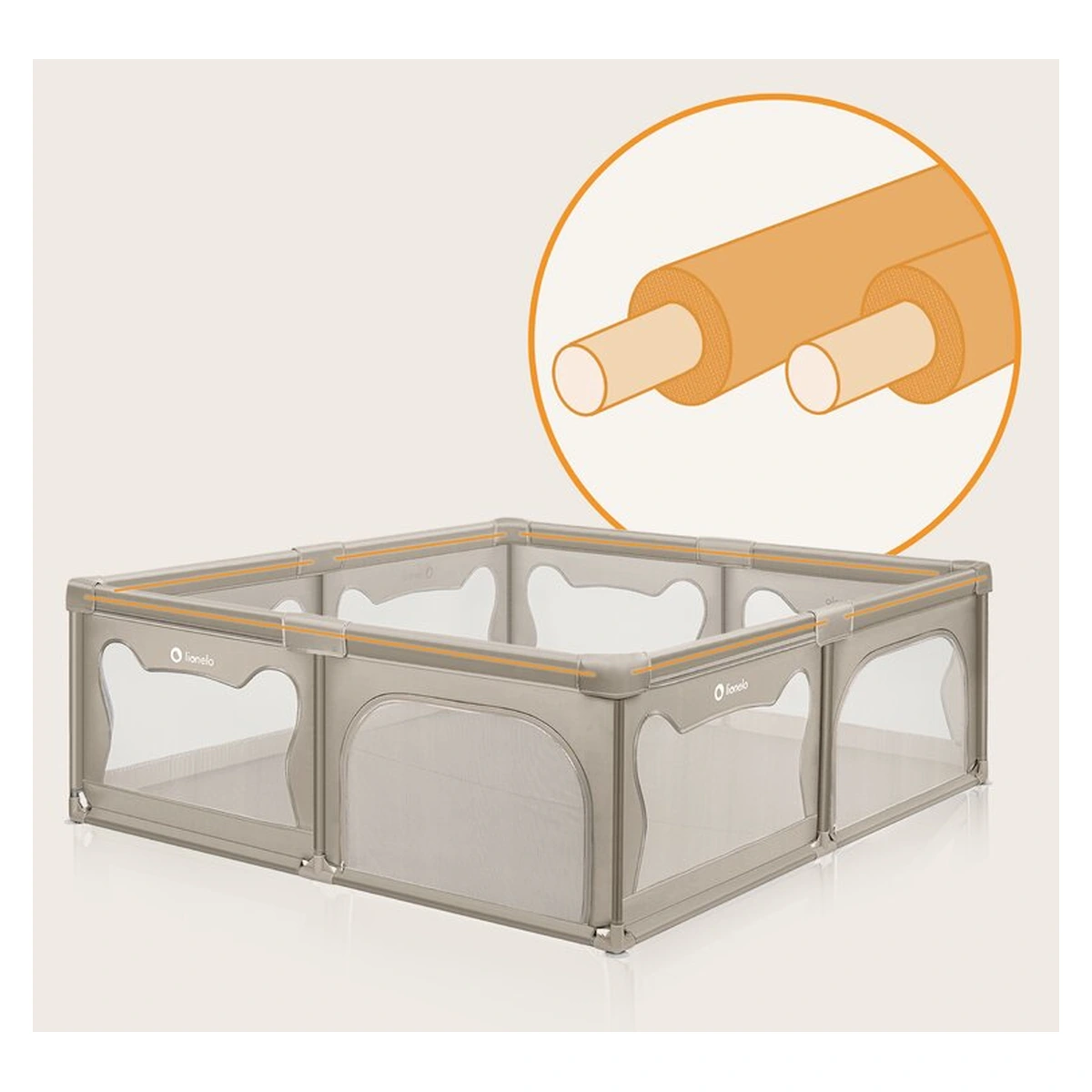Tarc de joaca copii, Lionelo, Willow XL,180 x 200 cm, Cu doua intrari laterale si fermoar [18]