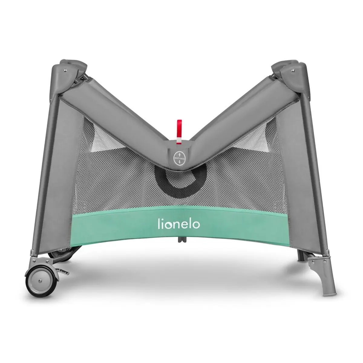 Tarc de joaca Mille, Pliabil, Include covor educational incorporat cu 4 jucarii Velcro si geanta de transport, Cu roti si inchidere laterala, Saltea din spuma, 100x100 cm Verde [13]