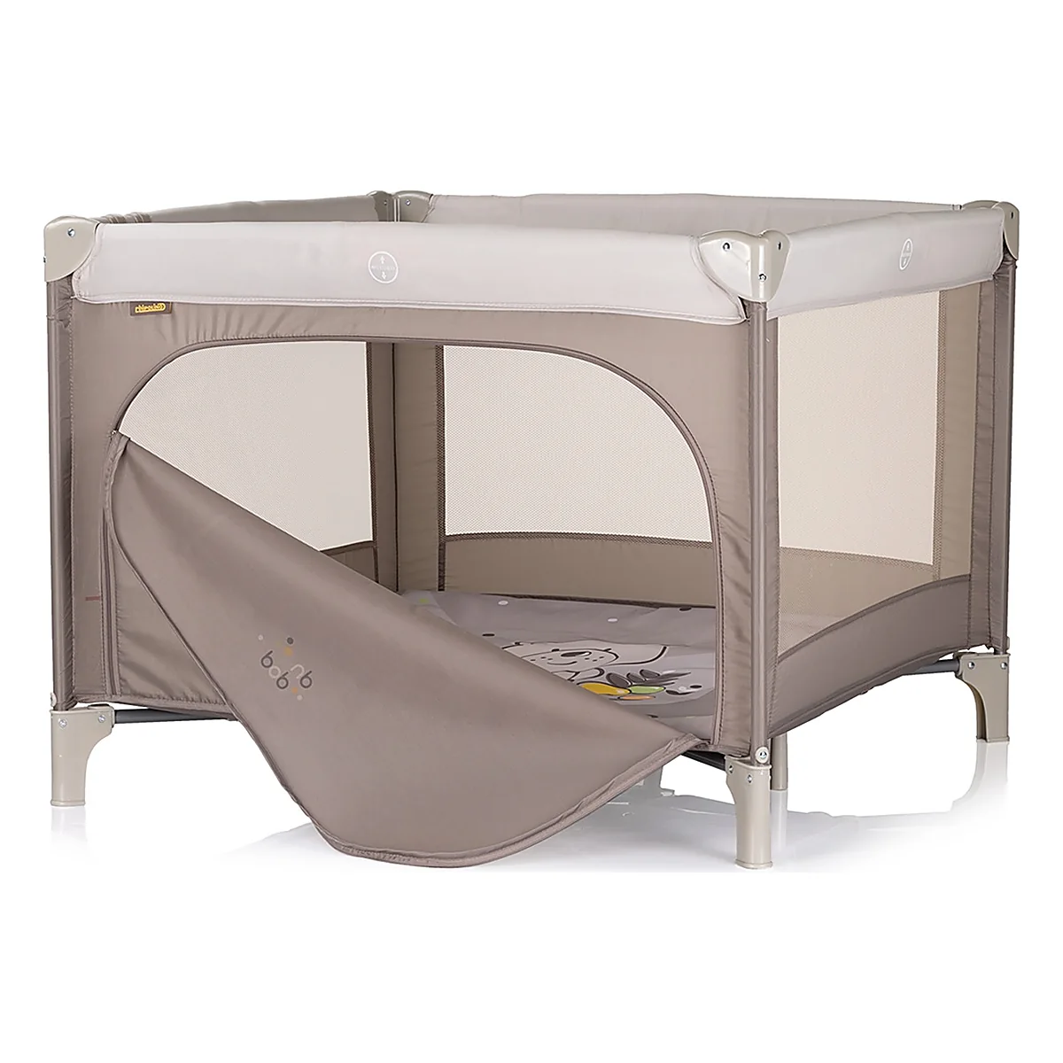 Tarc de joaca pliabil Chipolino Pop Up Bear, 100x100x77 cm, Beige [2]